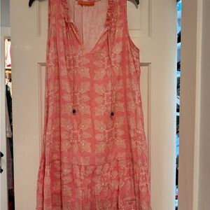 Oliphant Pink and Cream Mini Dress